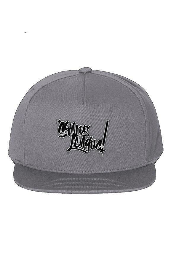 5-Panel Cotton Twill Snapback Cap - grey
